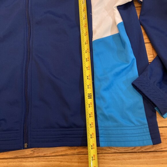 Puma Jacket Mens XL Full Zip Activewear Track Mock Neck Logo Blue Long Sleeve - Picture 5 of 6